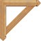 Ekena Millwork Traditional Arts and Crafts Rough Sawn Bracket w/ Offset Brace, Western Red Cedar, 6"W x 28"D x 28"H BKT0604X28X28TRA03RWR - alternate 3